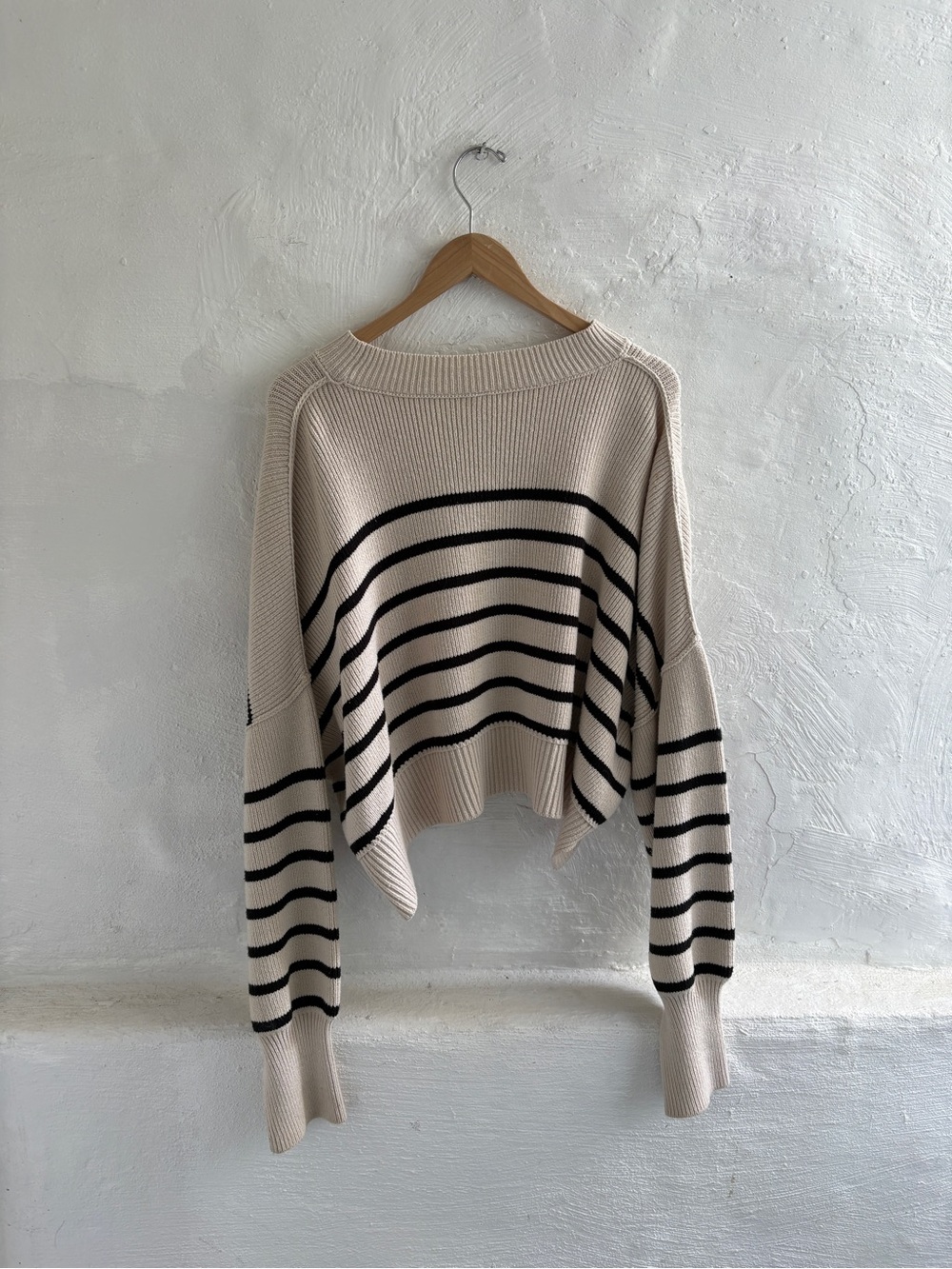 Free People Stripe Easy Street Crop Sweater - Picture 9 of 9
